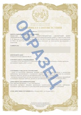 Образец Сертификат СТО 01.064.00220722.2-2020 Собинка Сертификат СТО 01.064.00220722.2-2020 